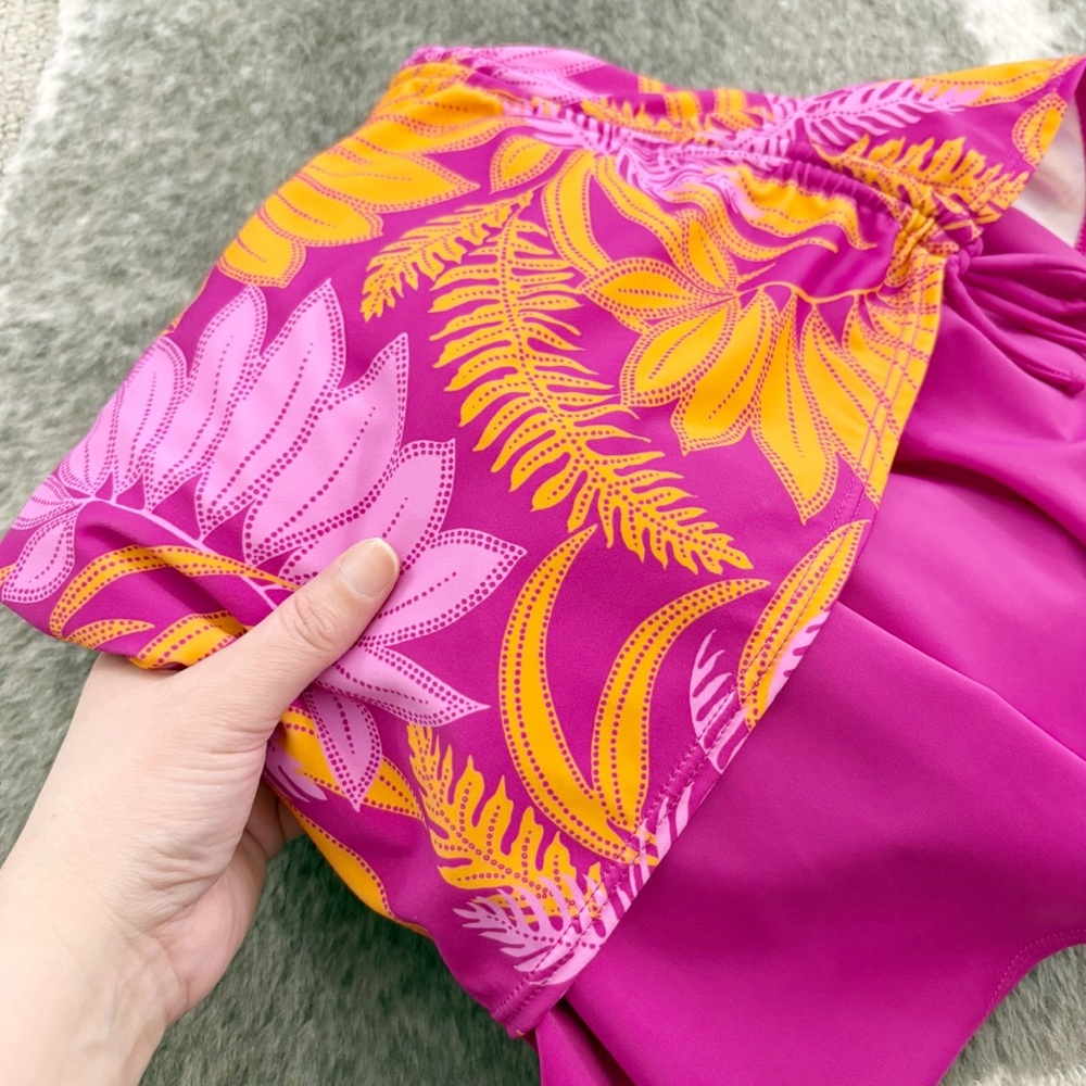 Denim & Co. Beach Ruched Side Swim Dress 10 - Picture 9 of 13